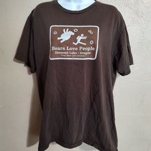 Hilarious Novelty Tee Shirt Bears Love People They Taste Like Chicken SZ Large